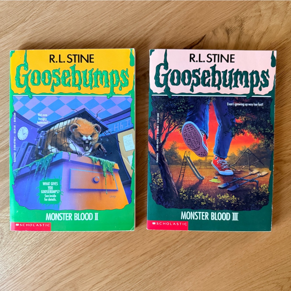 Goosebumps Monster Blood II & III Paperback Book Set by R.L. Stine
